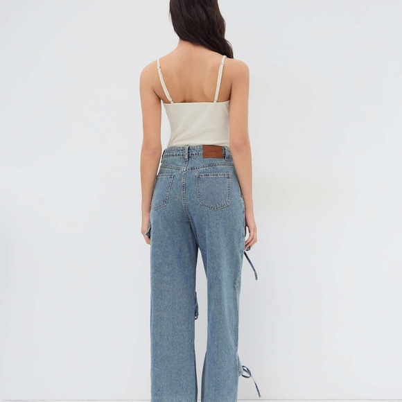 CIDER Denim Low-rise Jeans with Bow Accents NWT! - Picture 5 of 14